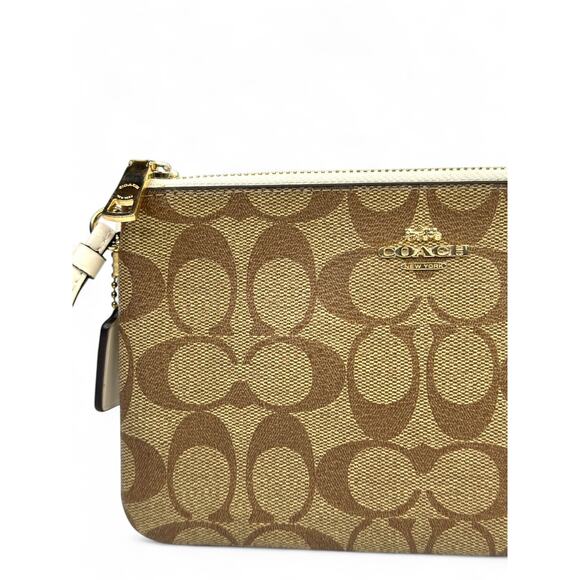 Coach Vintage Signature Canvas Large Corner Zip Wristlet - Picture 2 of 9